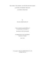 The Gothic, the goddess, and the prayer for waking: A hystery of feminist theology in Gothic literature