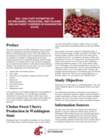 2021-2022 cost estimates of establishing, producing, and packing Chelan sweet cherries in Washington State