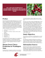 2021-2022 cost estimates of establishing, producing, and packing Skeena sweet cherries in Washington State