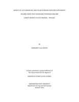 Impacts of late-season soil and foliar nitrogen fertilizer supplements on wine grape yeast assimilable nitrogen (Yan) and canopy growth in Vitis vinifera L. Riesling
