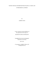 Testing the relationship between political cueing and environmental opinion