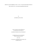 Arbuscular mycorrhizal fungi - plant - pollinator interactions in the context of a tallgrass prairie restoration