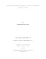 Genotyping by multiplexed sequencing in barley and stripe rust resistance in wheat