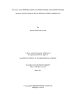 Spatial and temporal effects of motorized and nonmotorized human recreation on wildlife in eastern Washington