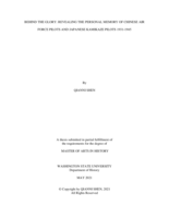 Behind the glory: Revealing the personal memory of Chinese Air Force pilots and Japanese kamikaze pilots 1931-1945