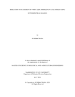 Irrigation management in vineyards: Modeling water stress using hyperspectral imaging