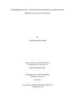 Remembered spaces: An investigation of personal surroundings through the language of paint