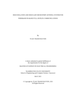 High isolation and high gain microstrip antenna system for wideband in-band full-duplex communications