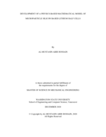 Development of a physics-based mathematical model of microparticle silicon based lithium half cells