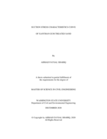 Suction stress characteristics curve of xanthan gum treated sand