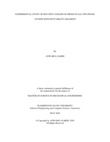 Experimental study of hot spot cooling in micro-scale two phase system with wettability gradient