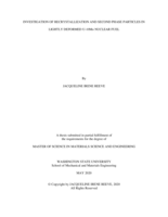 Investigation of recrystallization and second phase particles in lightly deformed U-10Mo nuclear fuel