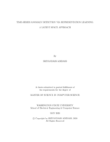Time-series anomaly detection via representation learning: A latent space approach