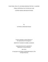 Functional role of LIM domain binding protein 1 in murine female reproductive physiology and uterine hemoglobin biosynthesis