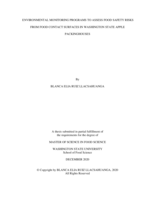 Environmental monitoring programs to assess food safety risks from food contact surfaces in Washington state apple packinghouses