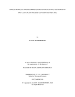 Effects of biochar and mycorrhizal fungi on the survival and growth of two native plant species in contaminated mine soil