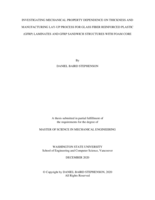 Investigating mechanical property dependence on thickness and manufacturing lay-up process for glass fiber reinforced plastic (GFRP) laminates and GFRP sandwich structures with foam core