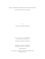 Shock compression response of polymethylpentene and aluminum single crystals