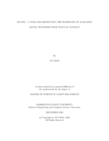 NetNet, a tool for simplifying the workflow of analyzing social networks with textual content