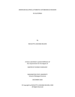 American bullfrog (Lithobates catesbeianus) invasion in California