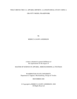 What drives the U.S. apparel imports: A longitudinal study using a gravity model framework