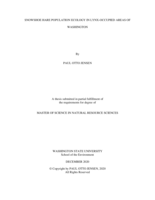 Snowshoe hare population ecology in lynx-occupied areas of Washington