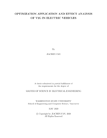 Optimization application and effect analysis of V2G in electric vehicles