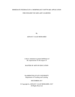 Immediate feedback in a morphology software application for English vocabulary learning