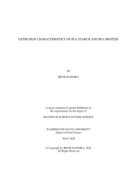 Extrusion characteristics of pea starch and pea protein