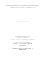 Hydrologic sensitivity of a critical Turkish watershed to inform water resource management in an altered climate