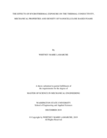 The effects of hygrothermal exposure on the thermal conductivity, mechanical properties and density of nanocellulose based foams