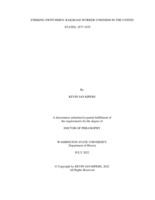 Striking Switchmen: Railroad Worker Unionism in the United States, 1877-1935