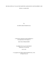 The Self-Efficacy Scale for Parenting Adolescents: Development and Initial Validation