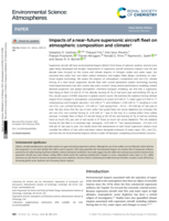 Impacts of a near-future supersonic aircraft fleet on atmospheric composition and climate