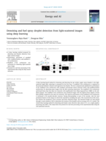Denoising and fuel spray droplet detection from light-scattered images using deep learning