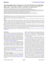 Sociodemographic Patterns of Exposure to Civil Aircraft Noise in the United States