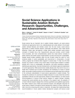 Social Science Applications in Sustainable Aviation Biofuels Research: Opportunities, Challenges, and Advancements