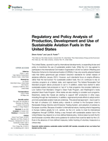 Regulatory and Policy Analysis of Production, Development and Use of Sustainable Aviation Fuels in the United States