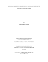 NONLINEAR MODELING PARAMETERS FOR DIAGONALLY REINFORCED CONCRETE COUPLING BEAMS