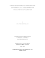 MAINSTREAMING BIOFORTIFICATION WITH PARTICIPATORY  CROP NUTRITIONAL CHARACTERIZATION RESEARCH  AND HUMAN HEALTH CLINICAL RESEARCH