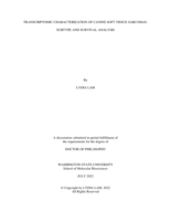 TRANSCRIPTOMIC CHARACTERIZATION OF CANINE SOFT TISSUE SARCOMAS: SUBTYPE AND SURVIVAL ANALYSIS