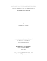 MAINTENANCE OF INFECTIVITY AND TARGETED GENETIC CONTROL OF REPLICATION AND MORPHOLOGICAL DEVELOPMENT IN CHLAMYDIA