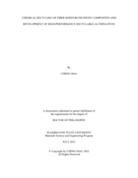 CHEMICAL RECYCLING OF FIBER REINFORCED EPOXY COMPOSITES AND DEVELOPMENT OF HIGH-PERFORMANCE RECYCLABLE ALTERNATIVES