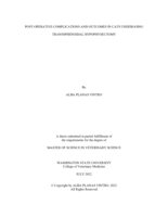 Post-operative complications and outcomes in cats undergoing transsphenoidal hypophysectomy