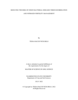 Reducing the risk of onion bacterial diseases through irrigation and nitrogen fertility management