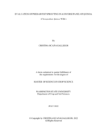 EVALUATION OF PREHARVEST SPROUTING IN A DIVERSE PANEL OF QUINOA  (Chenopodium Quinoa Willd.)