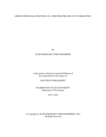 Limited Prosocial Emotions as a Specifier for ODD: Is it Warranted?