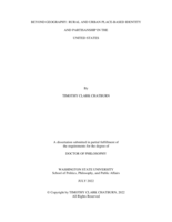BEYOND GEOGRAPHY: RURAL AND URBAN PLACE-BASED IDENTITY AND PARTISANSHIP IN THE UNITED STATES