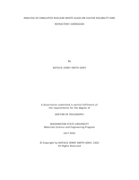 ANALYSIS OF SIMULATED NUCLEAR WASTE GLASS ON SULFUR SOLUBILITY AND REFRACTORY CORROSION