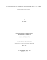 QUANTITATIVE RISK AND RESILIENCE ASSESSMENT FOR LARGE-SCALE SUPPLY CHAINS AND COMMUNITIES